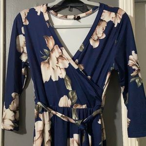Navy Floral Maxi dress